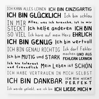 Tischdecke Ich liebe mich  - Affirmation