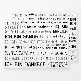 Tischset Ich liebe mich  - Affirmation
