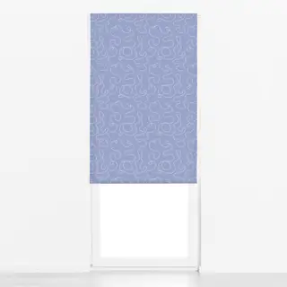 Raffrollo Perlenkette Pattern Blau