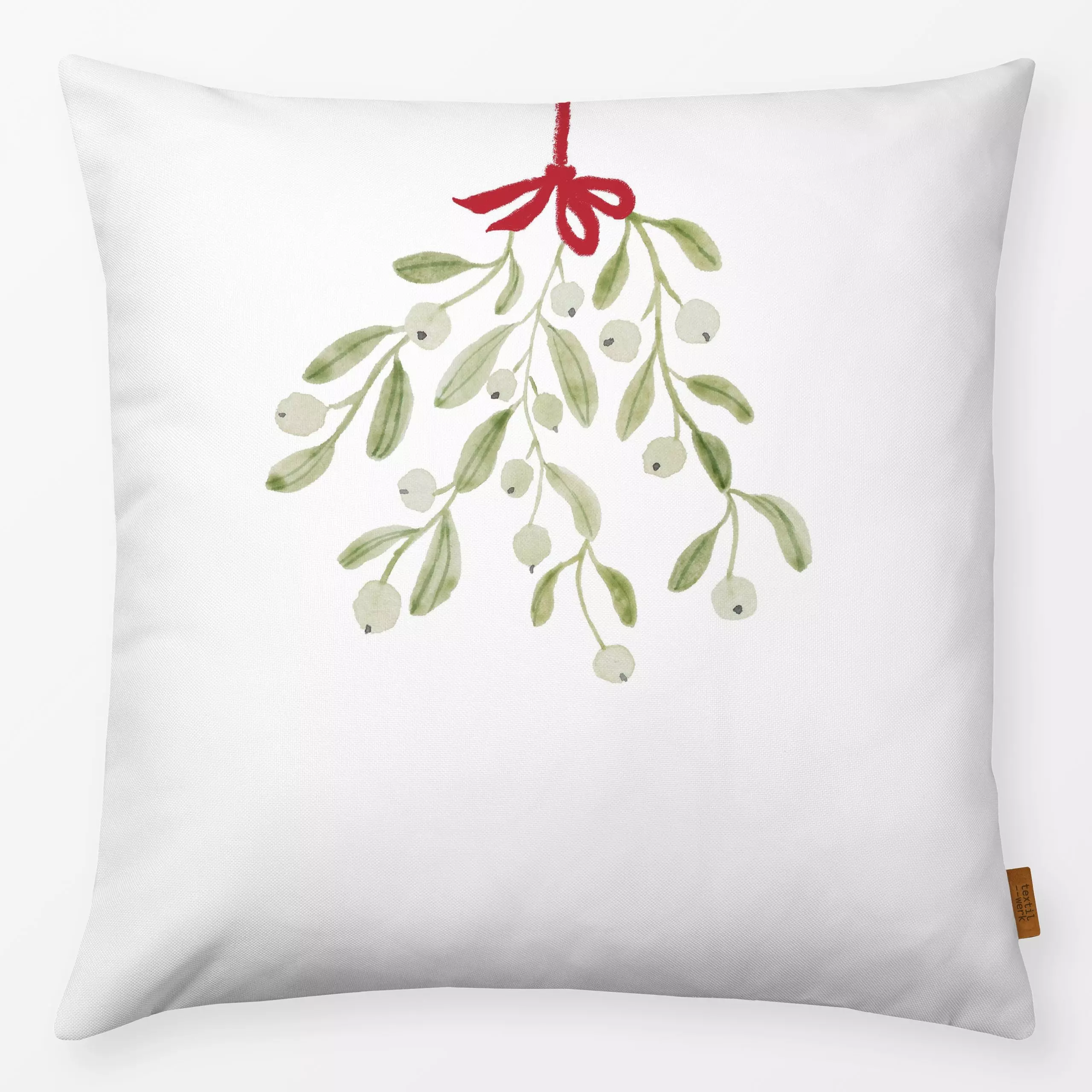 Kissen Mistelzweige - Weihnachten, Winter - von „Kathrin Löffler"; Weihnachten, Weihnachtsdeko, Mistelzweig, Mistelzweige