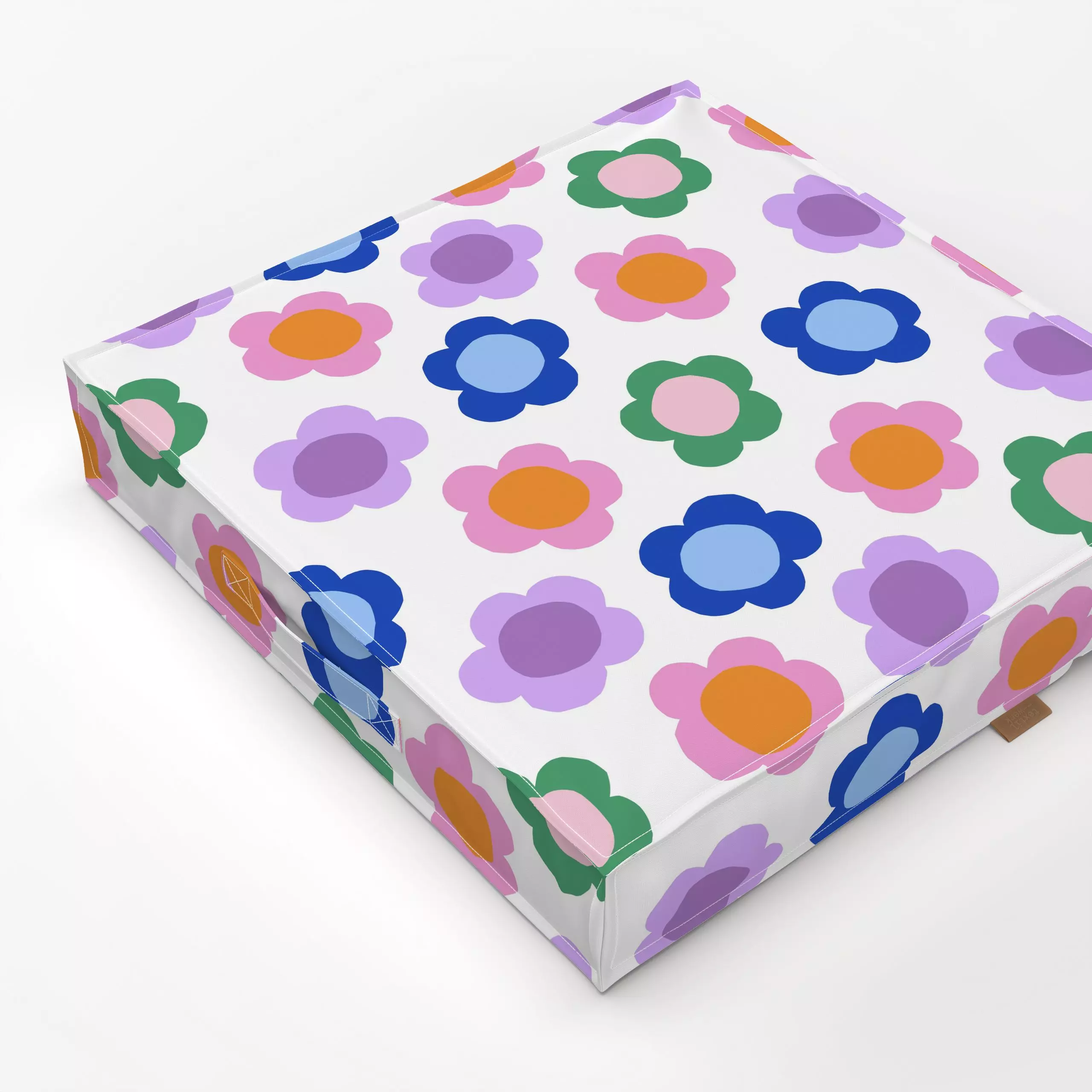 Bodenkissen Frühlingsblumen - Blumen & Florales, Symbole & Muster - von „Lisa Jasmin Bauer"; Blumen, Sommerblumen, Wiesenblu...