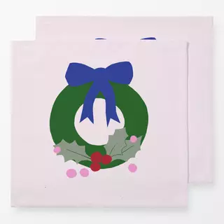 Servietten Kranz auf hellrosa