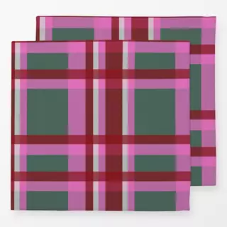 Servietten Tartan Weihnachten Grün