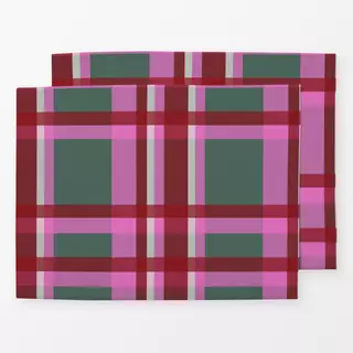 Tischset Tartan Weihnachten Grün