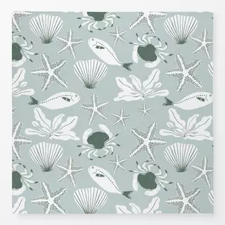 Tischdecke Erinnerungen ans Meer blau