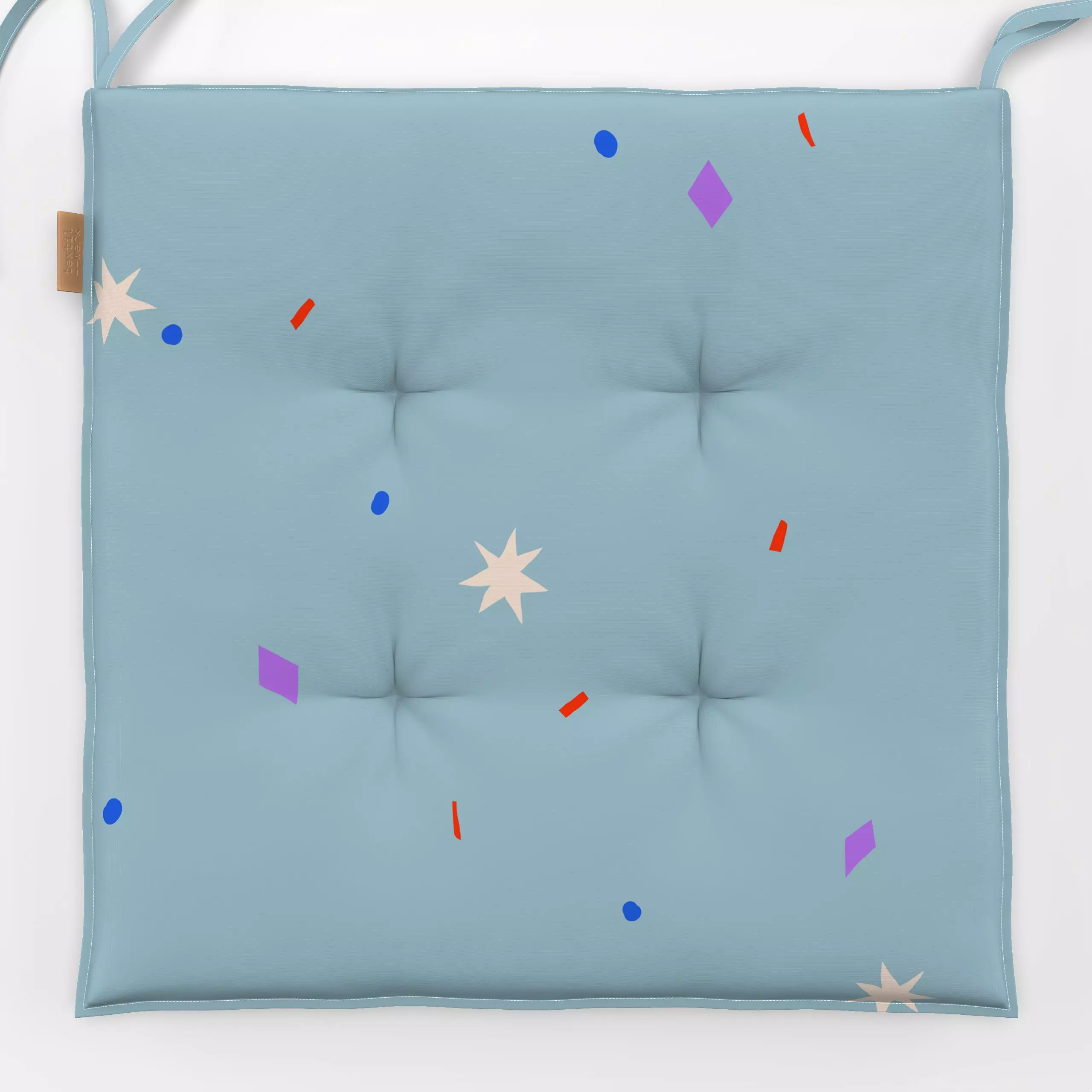 Sitzkissen Sparkle Confetti - Kinderzimmer & Motive für Kinder, Symbole & Muster - von „Maren Gross "; Muster, Punkte, Dots,...