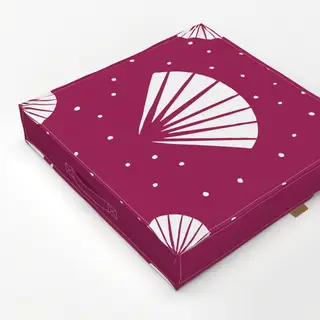 Bodenkissen Abstract Shell bordeaux