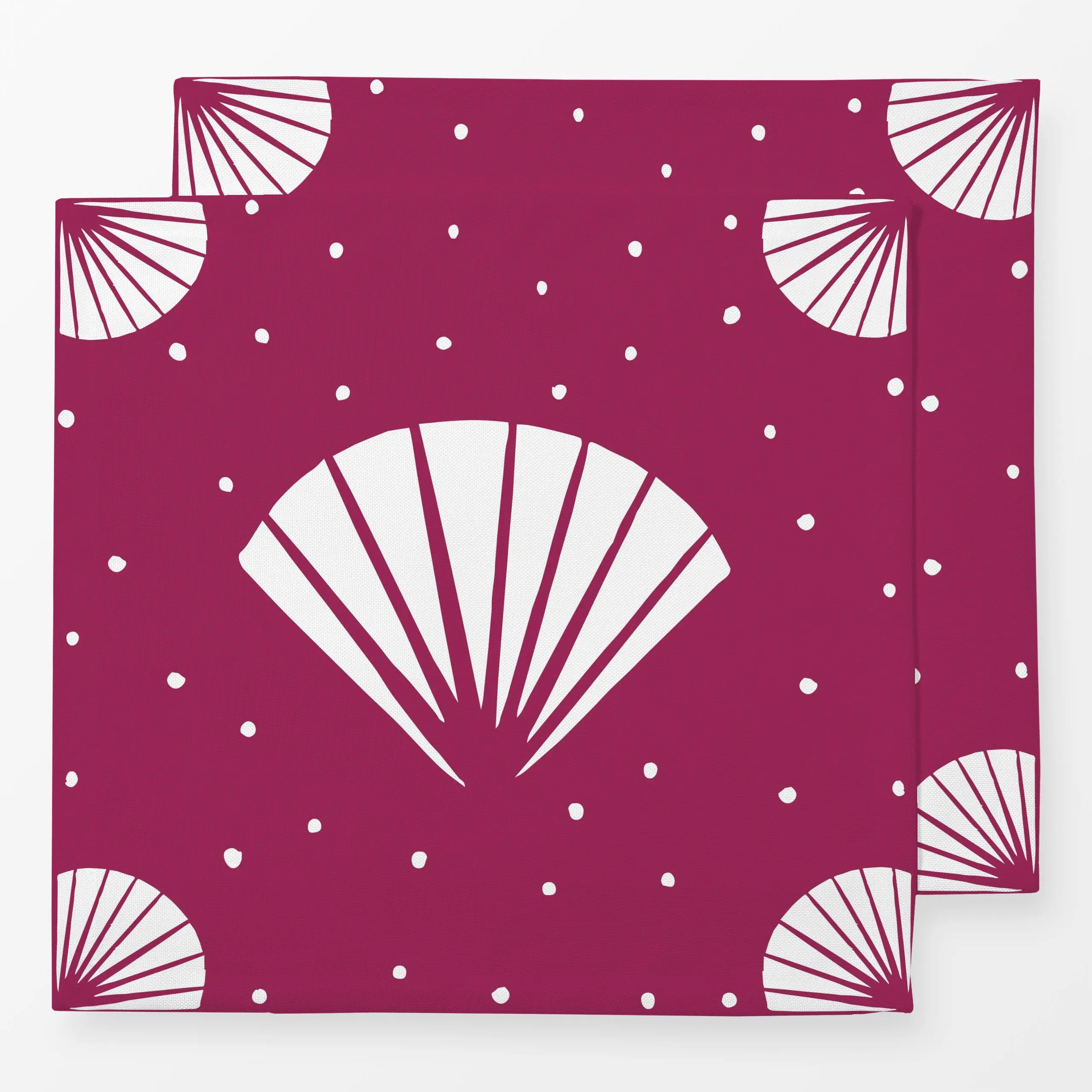 Servietten Abstract Shell bordeaux - Sommer, Tiere - von „moDeern Design Studio"; boho, Meer, Meerestiere, Sommer, dschungel...