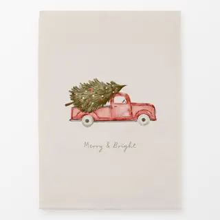 Geschirrtücher Merry & Bright car red