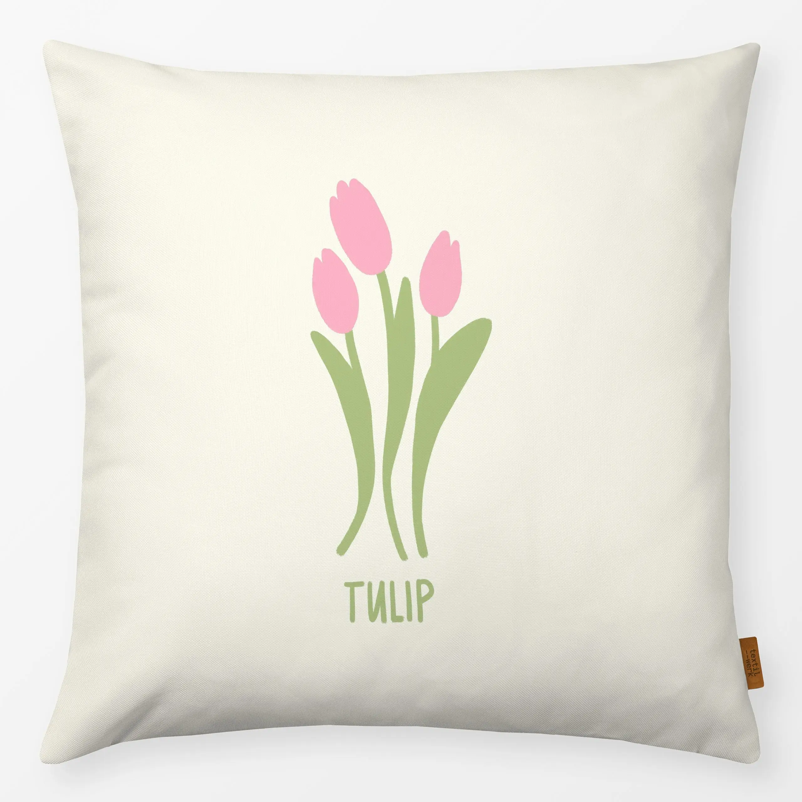 Kissen Tulip - Blumen & Florales, Frühling, Ostern - von „Janna Schipper"; Blumen, Retro, Tulpen, floral, vintage, Ostern, P...