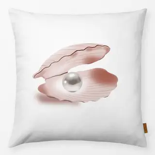 Kissen Muschel mit Perle