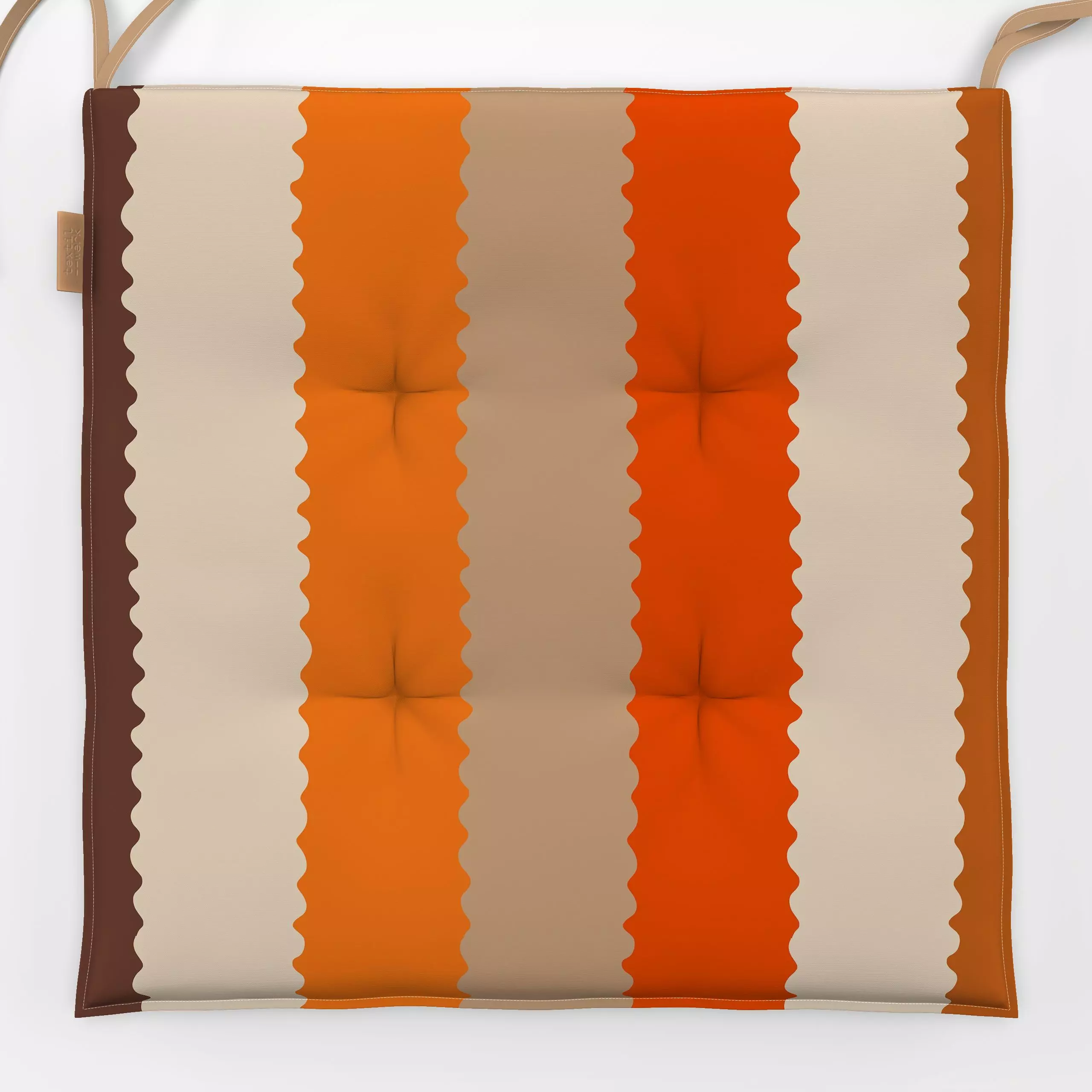 Sitzkissen Multicolor Streifen orange - Herbst, Winter, Symbole & Muster - von „Studio Kesse"