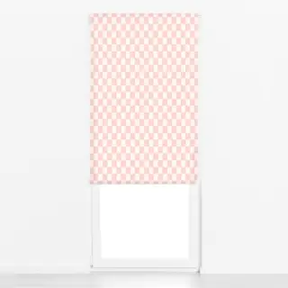 Raffrollo Kariert mit Nadelstreifen Rosa