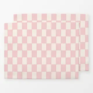 Tischset Kariert mit Nadelstreifen Rosa