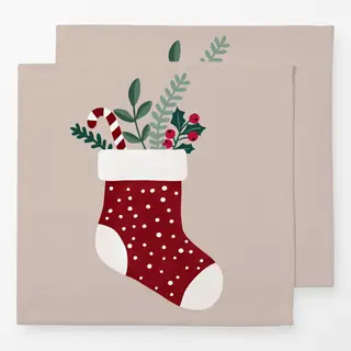 Servietten Weihnachtssocke