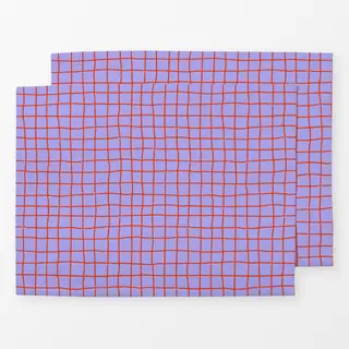 Tischset Grid Pattern Heart