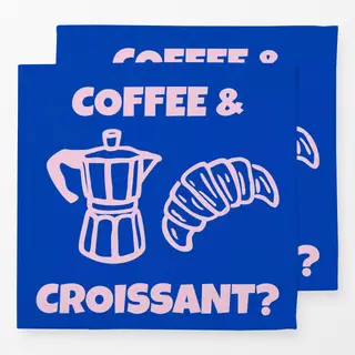 Servietten Coffee And Croissant