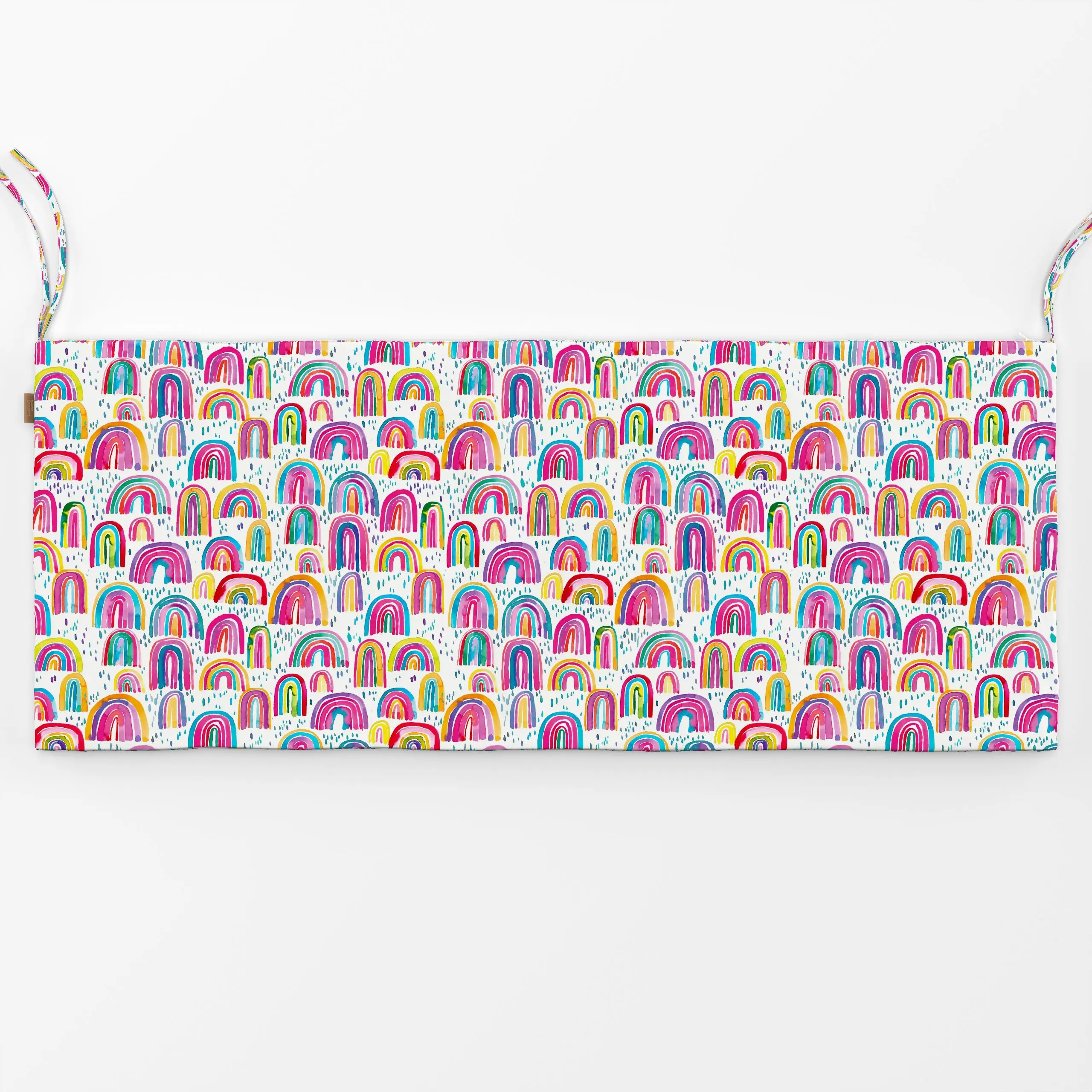Bankauflage Cute Colorful Rainbows - Kinderzimmer & Motive für Kinder - von „Ninola Design "; Regenbogen, niedlich, bunt, ra...