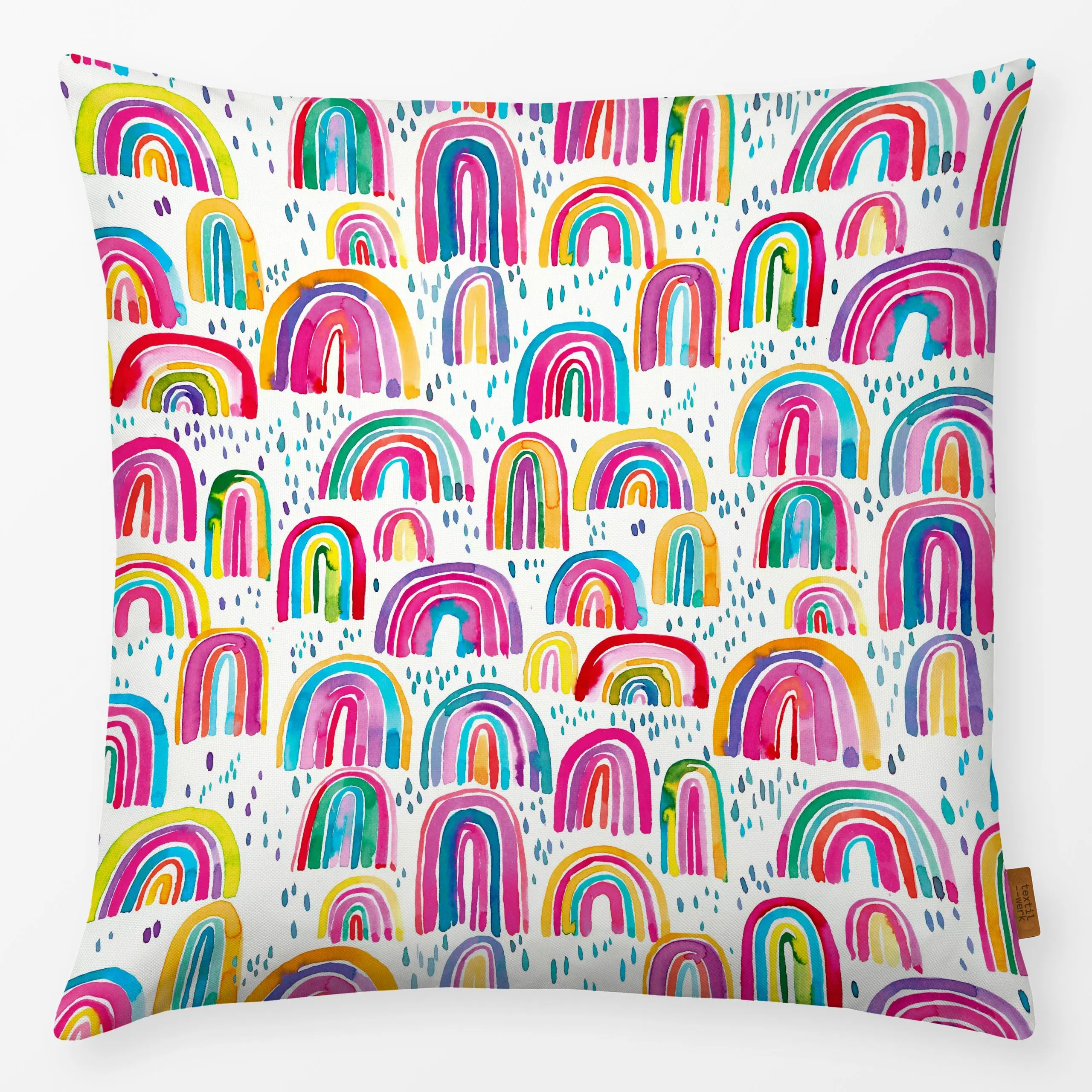 Kissen Cute Colorful Rainbows - Kinderzimmer & Motive für Kinder - von „Ninola Design "; Regenbogen, niedlich, bunt, rainbow...