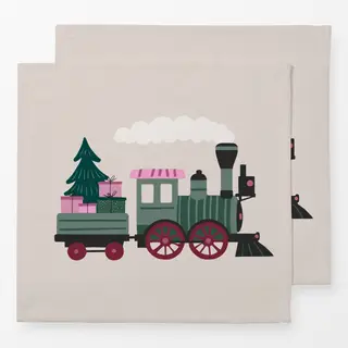 Servietten Lokomotive Winter