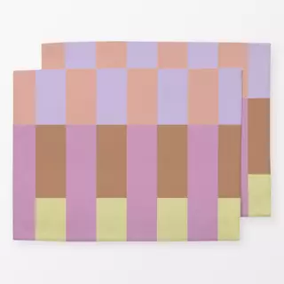 Tischset Tile Stripes Apricot Yellow