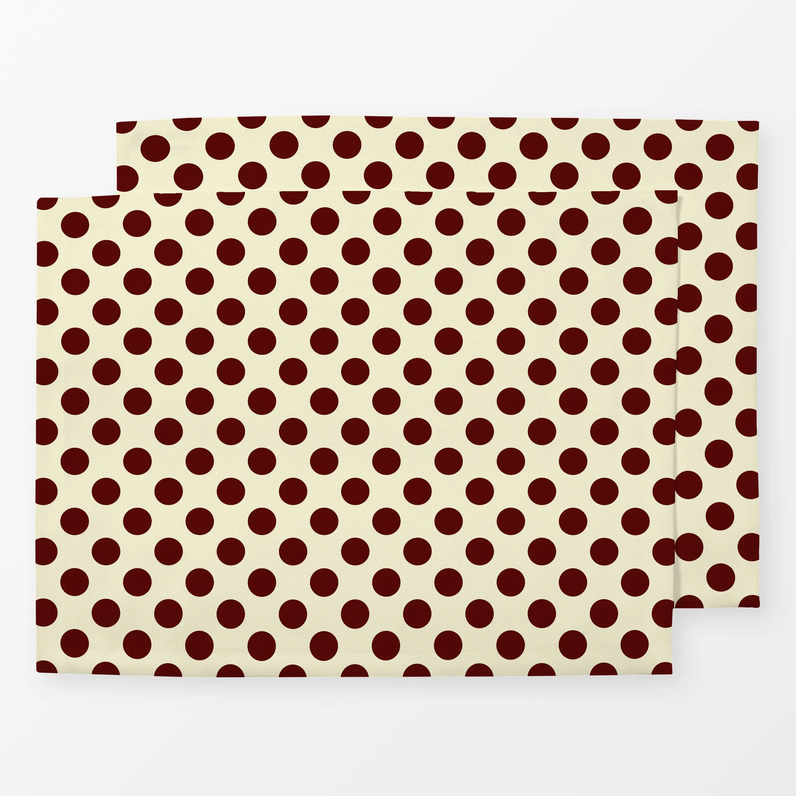 Tischset Polka Dots brown vanilla - Frühling, Symbole & Muster, Retro & Vintage - von „Karen Menzenbach"; Punkte, Retro, bei...