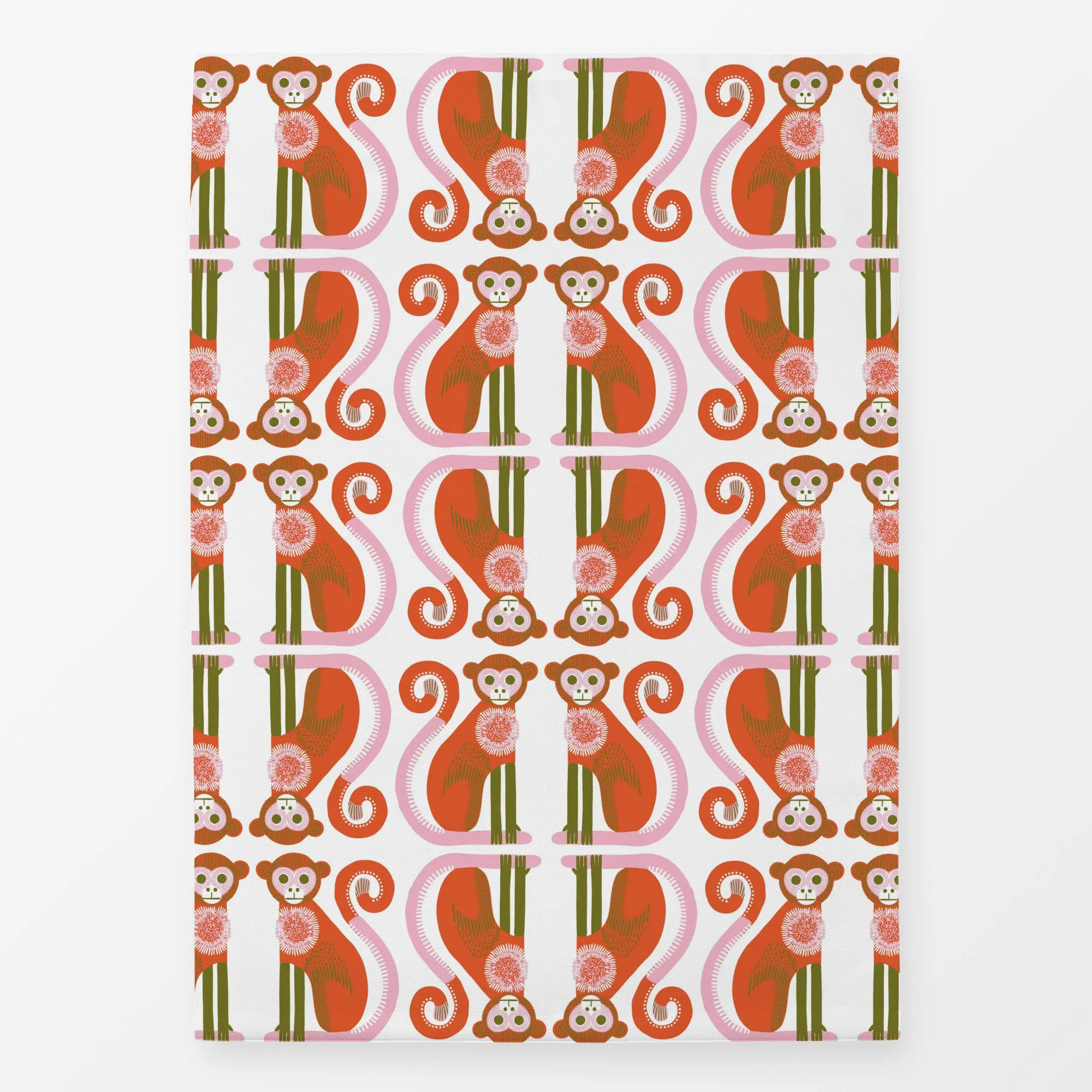 Geschirrtücher Affen Allover - Sommer, Tiere, Safari & Dschungel - von „moDeern Design Studio"; boho, Muster, tropisch, Jung...