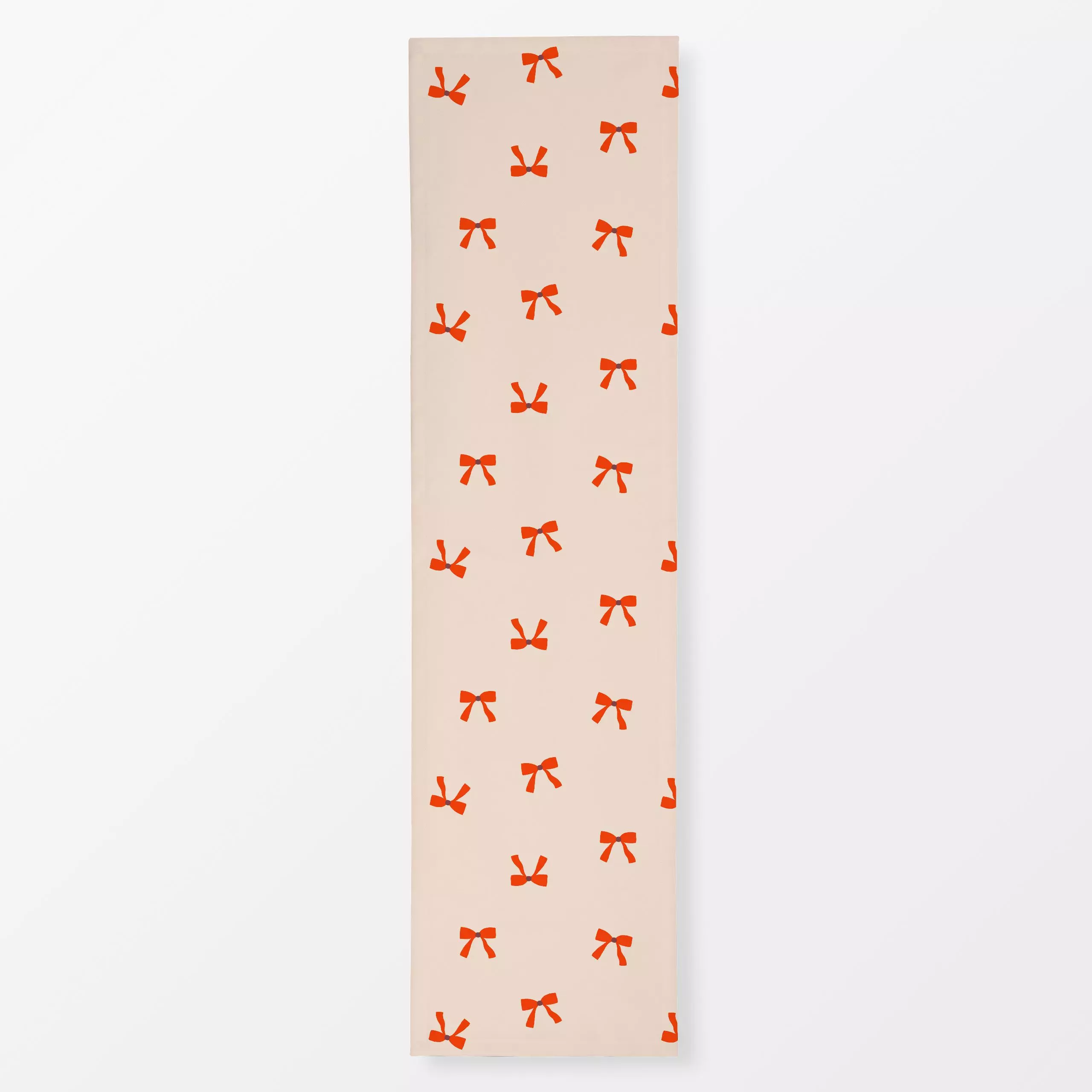 Tischläufer Schleifen Rot & Weiß - Weihnachten, Symbole & Muster - von „Maren Gross "; grafisch, trend, xmas, Geschenk, gesc...