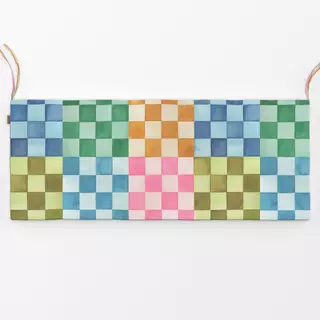 Bankauflage Checkerboard Squares Bunt