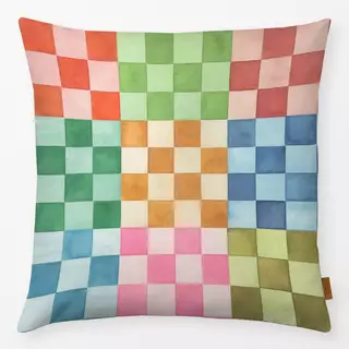 Kissen Checkerboard Squares Bunt