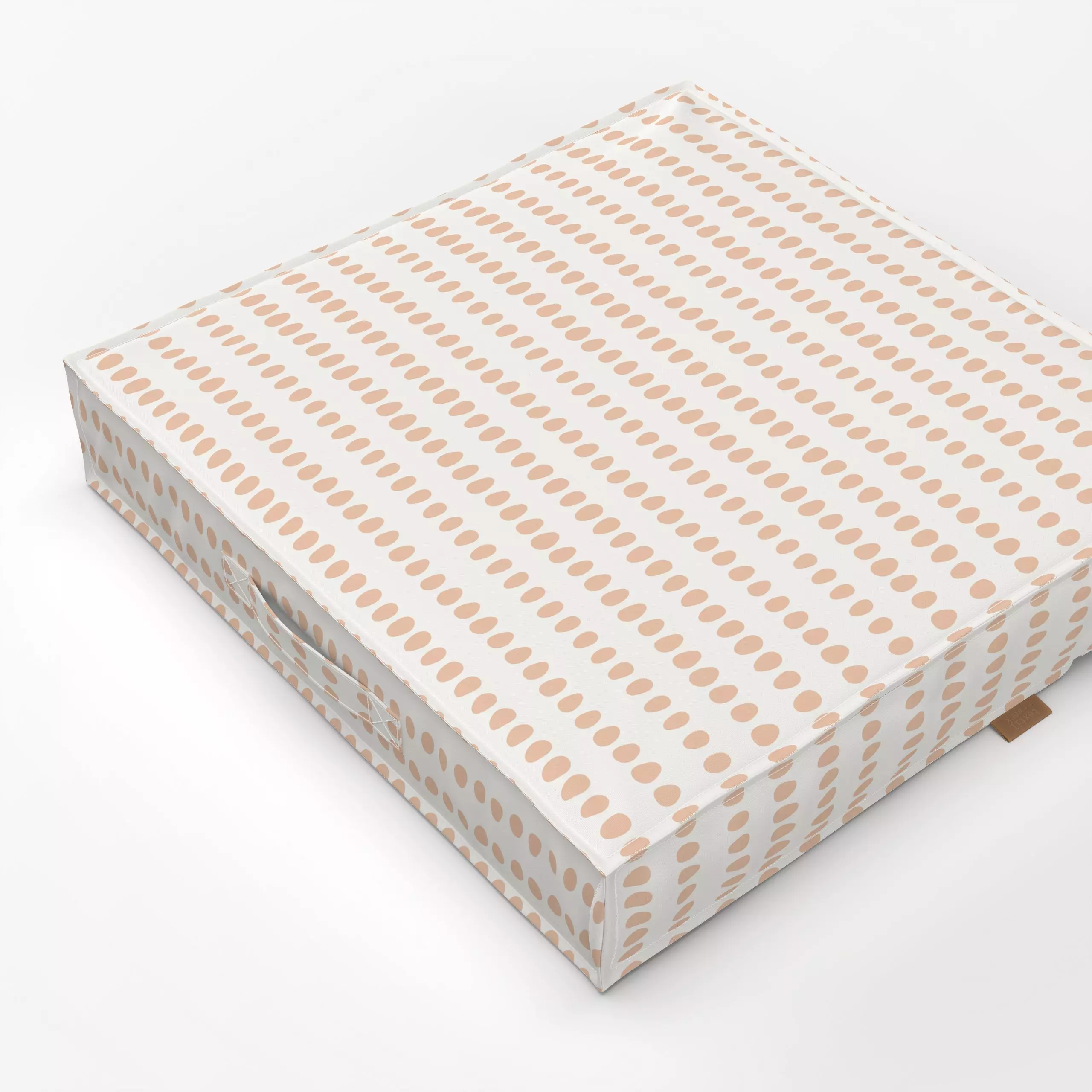 Bodenkissen Eggs beige peach - Frühling, Symbole & Muster - von „Kathrin Woo"; Punkte, Geometrisch, modern, Dots, Ostern, ge...