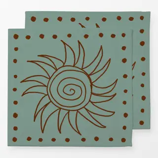 Servietten Spanish Swirl Sun Teal