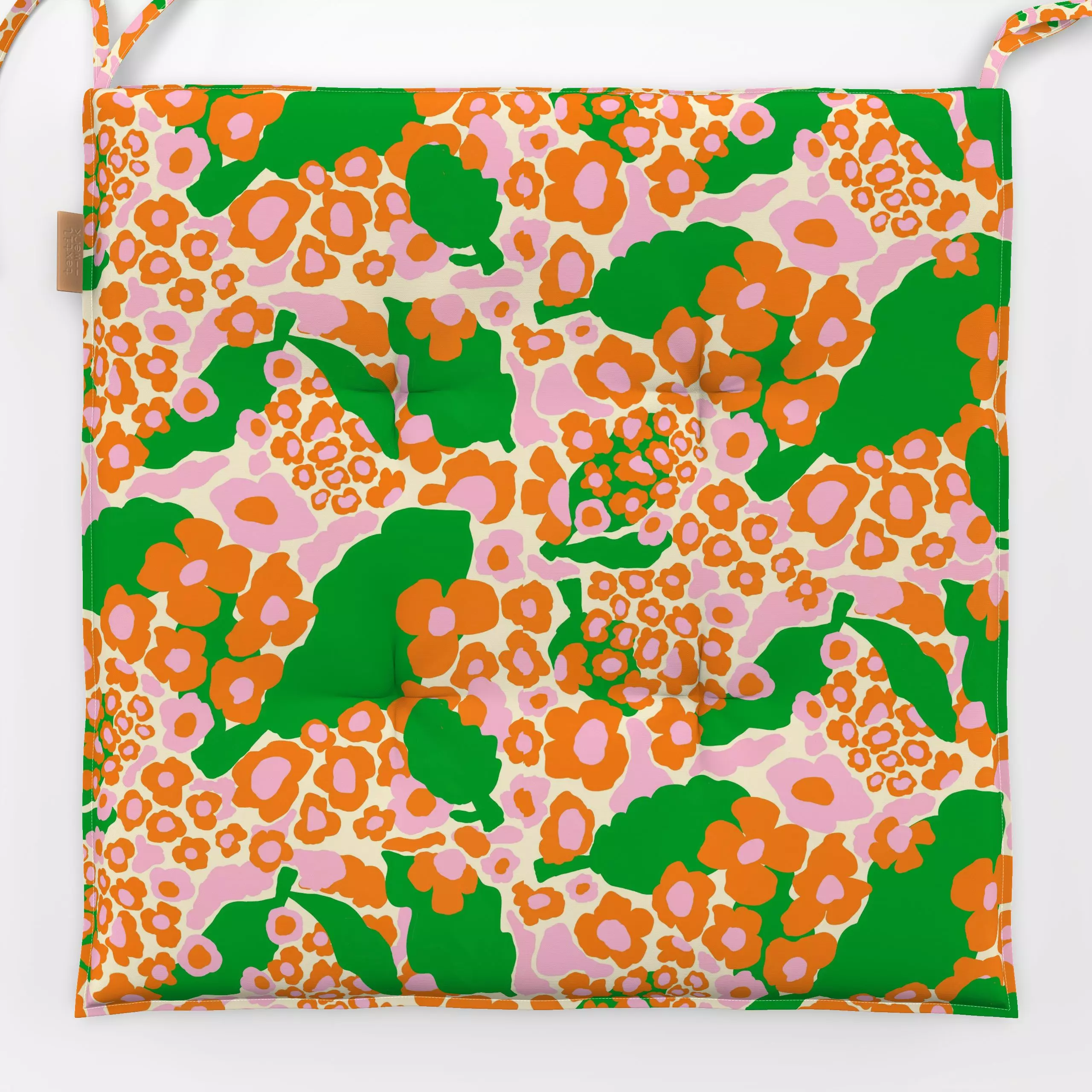 Sitzkissen Wilde Frühlingswiese - Blumen & Florales, Symbole & Muster - von „Ursula Tücks"; Blumen, Blüten, Wildblumen, Oran...