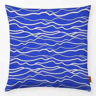 Kissen Organic Waves blue