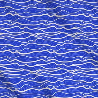 Meterware Organic Waves blue