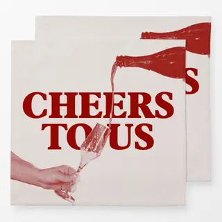Servietten Cheers To Us Champagner