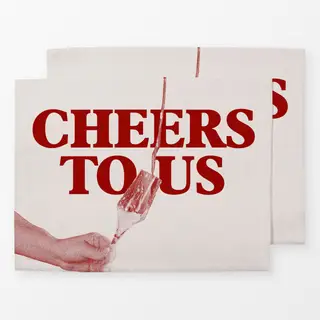 Tischset Cheers To Us Champagner