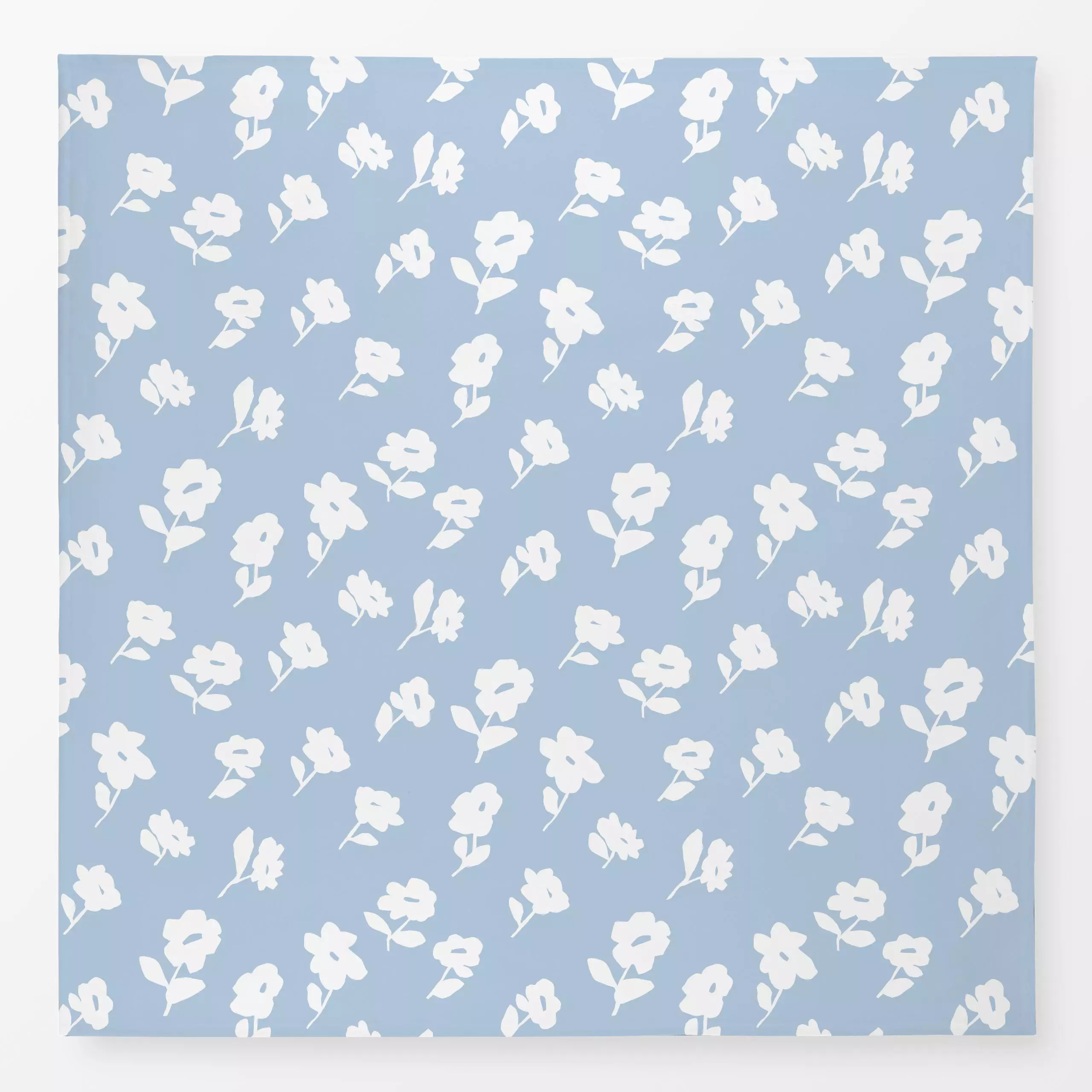 Tischdecke Kleine Blumen Hellblau - Blumen & Florales, Pflanzen & Botanik - von „Studio Kesse“; Blumen, Garten, Blüten, Somm...