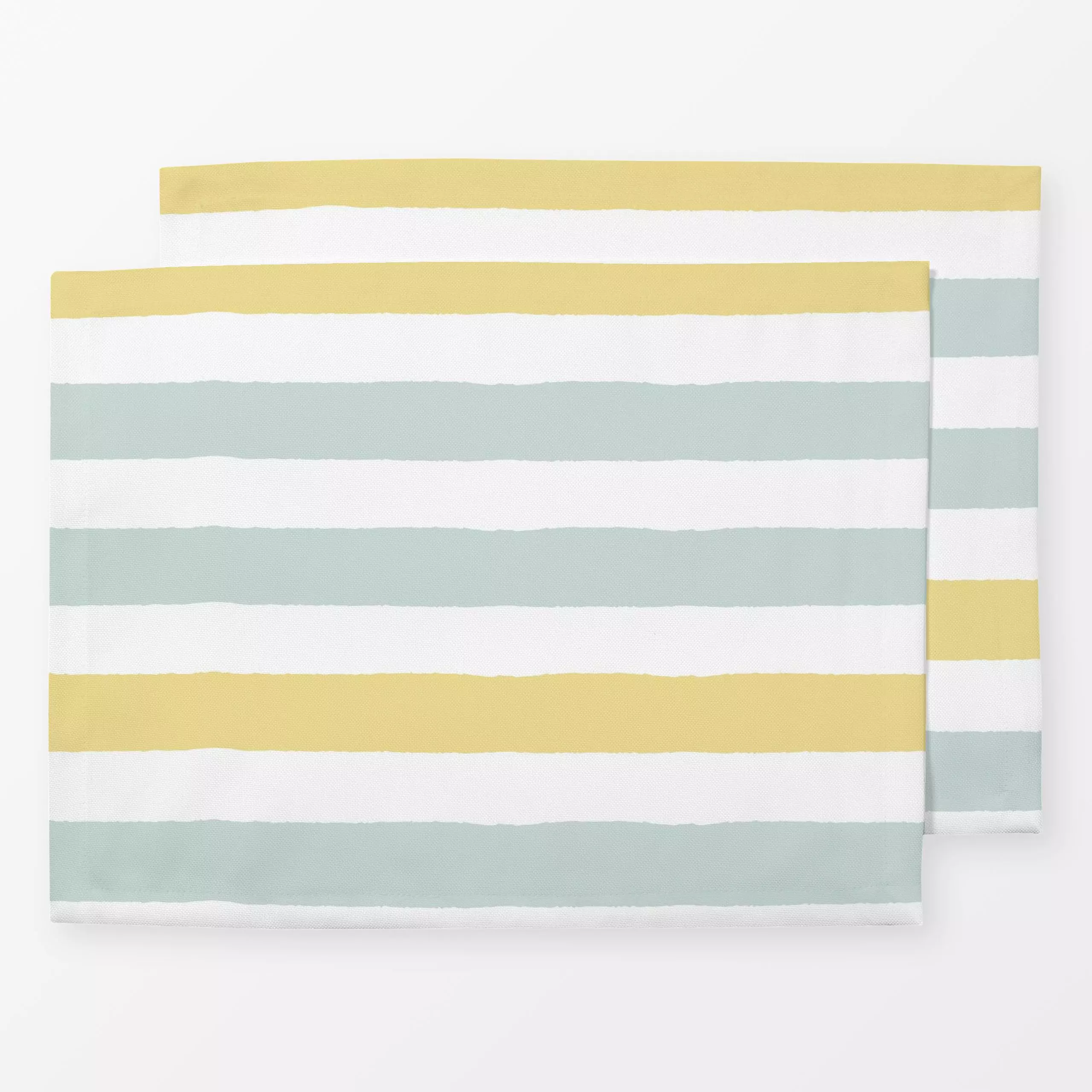 Tischset Beachy Stripes morning mist, gemustert, fürs Kinderzimmer, Sommer, von Katrin Graff