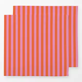 Servietten Stripes Babypink Karotte