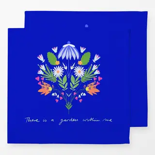 Servietten Blumenstrauß Typo