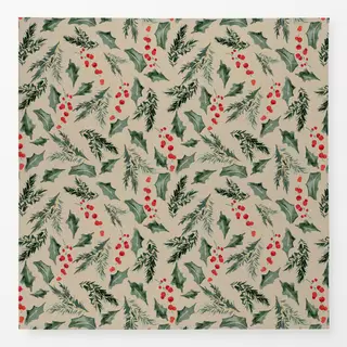 Tischdecke Tannenzweige sand