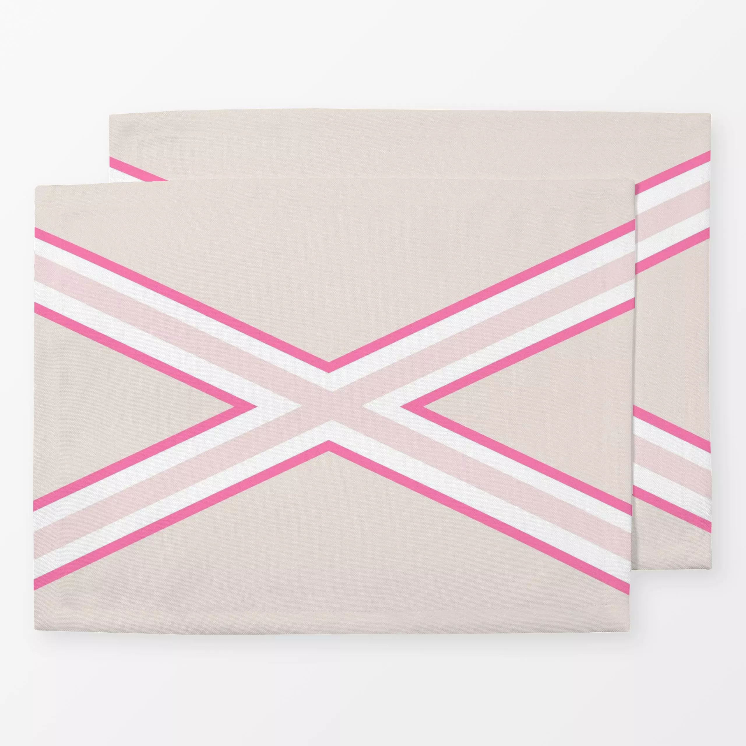 Tischset Kreuz Pink - Hamptons Chic - Frühling, Sommer, Symbole & Muster - von „Monika Strigel"; Muster, Sommer, pink, frisc...