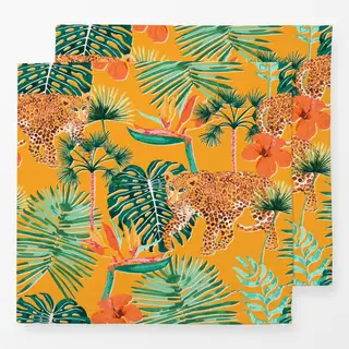 Servietten Tropical Jungle Leopard yellow