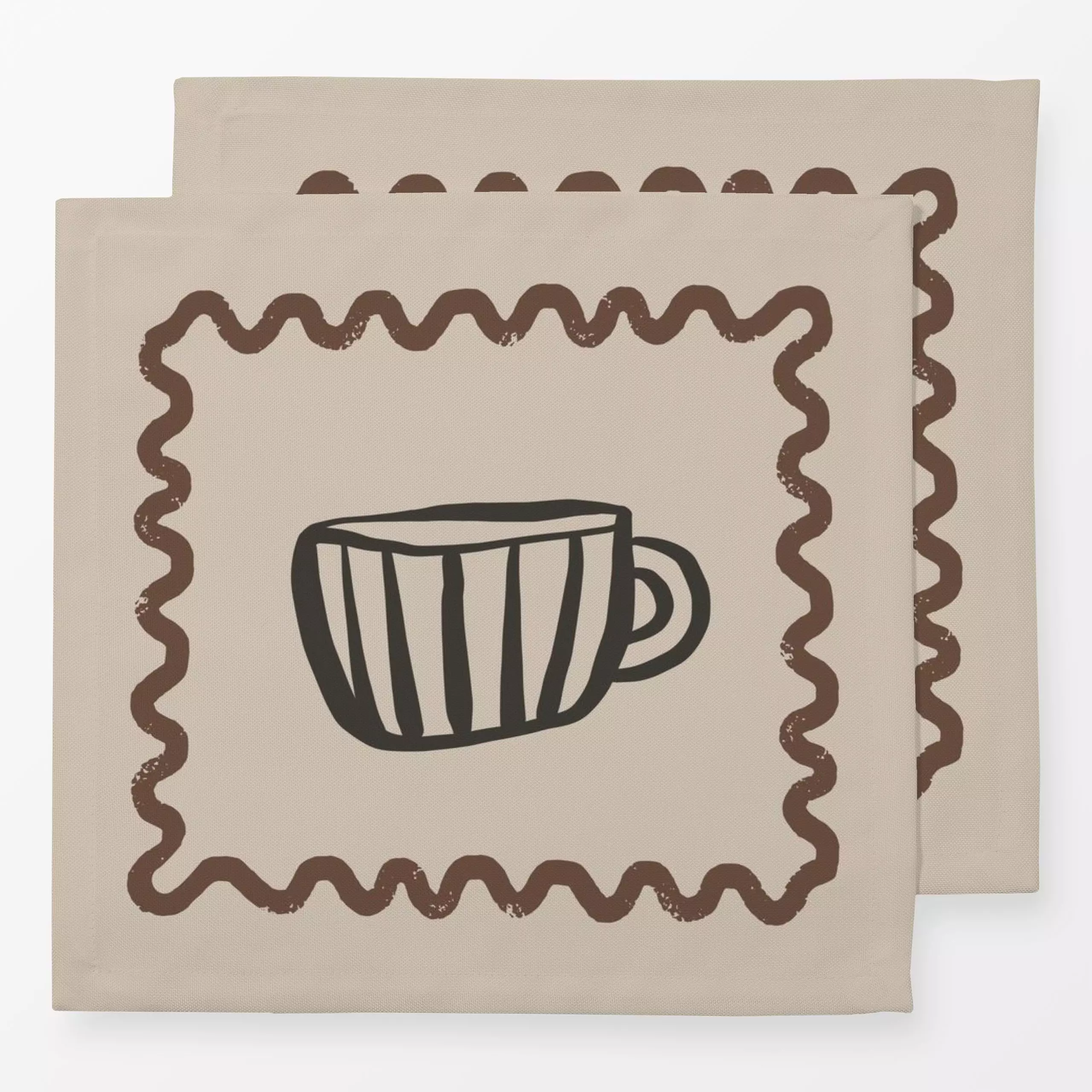 Servietten Coffee Mug Brown - Küche, Essen & Trinken - von „Kruth Design"; Kaffee, Herbstdeko, Teetasse, Tasse, kruthdesign,...