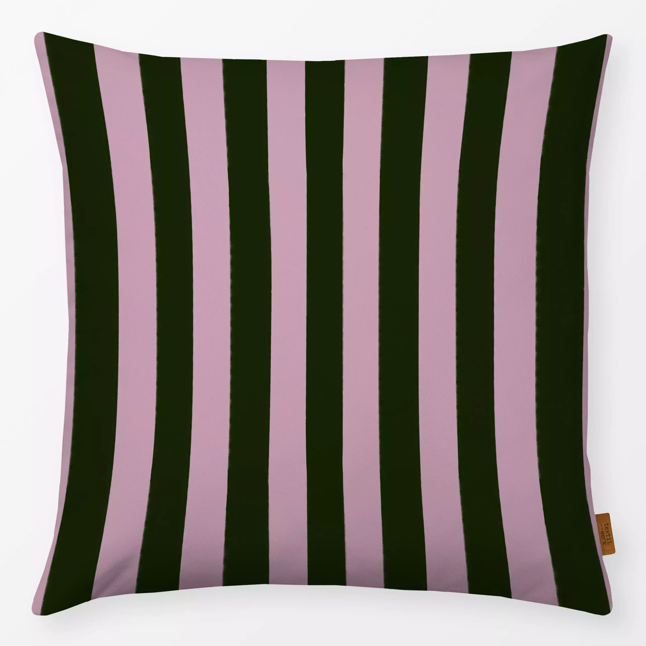 Kissen Streifen Rosa und Grün - Symbole & Muster - von „Sophie Augustin Illustration"; Muster, Streifen, modern, gestreift, ...