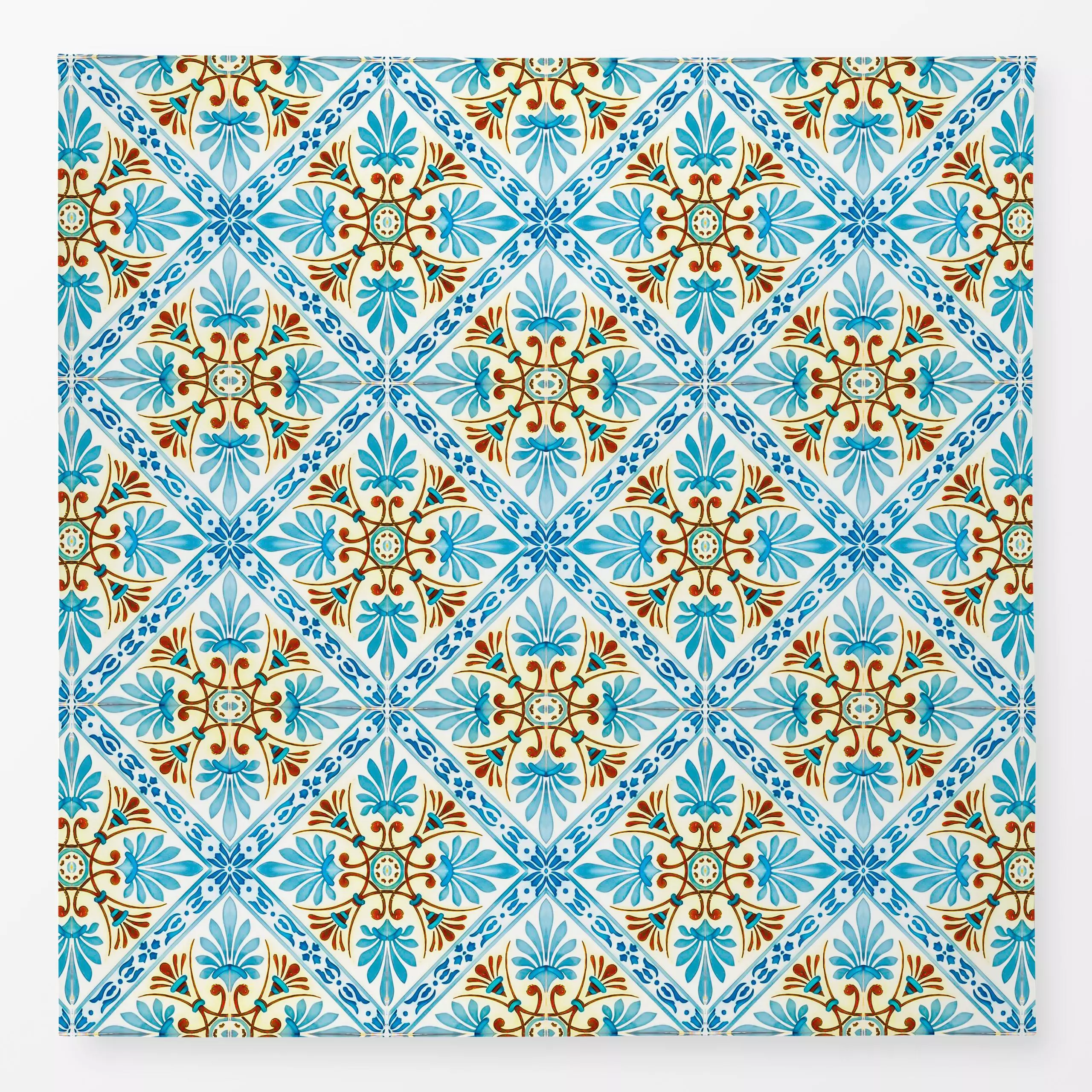 Tischdecke Mallorca Sommer Fliesen - Sommer, Symbole & Muster - von „Uta Naumann“; boho, Retro, floral, vintage, mediterran,...