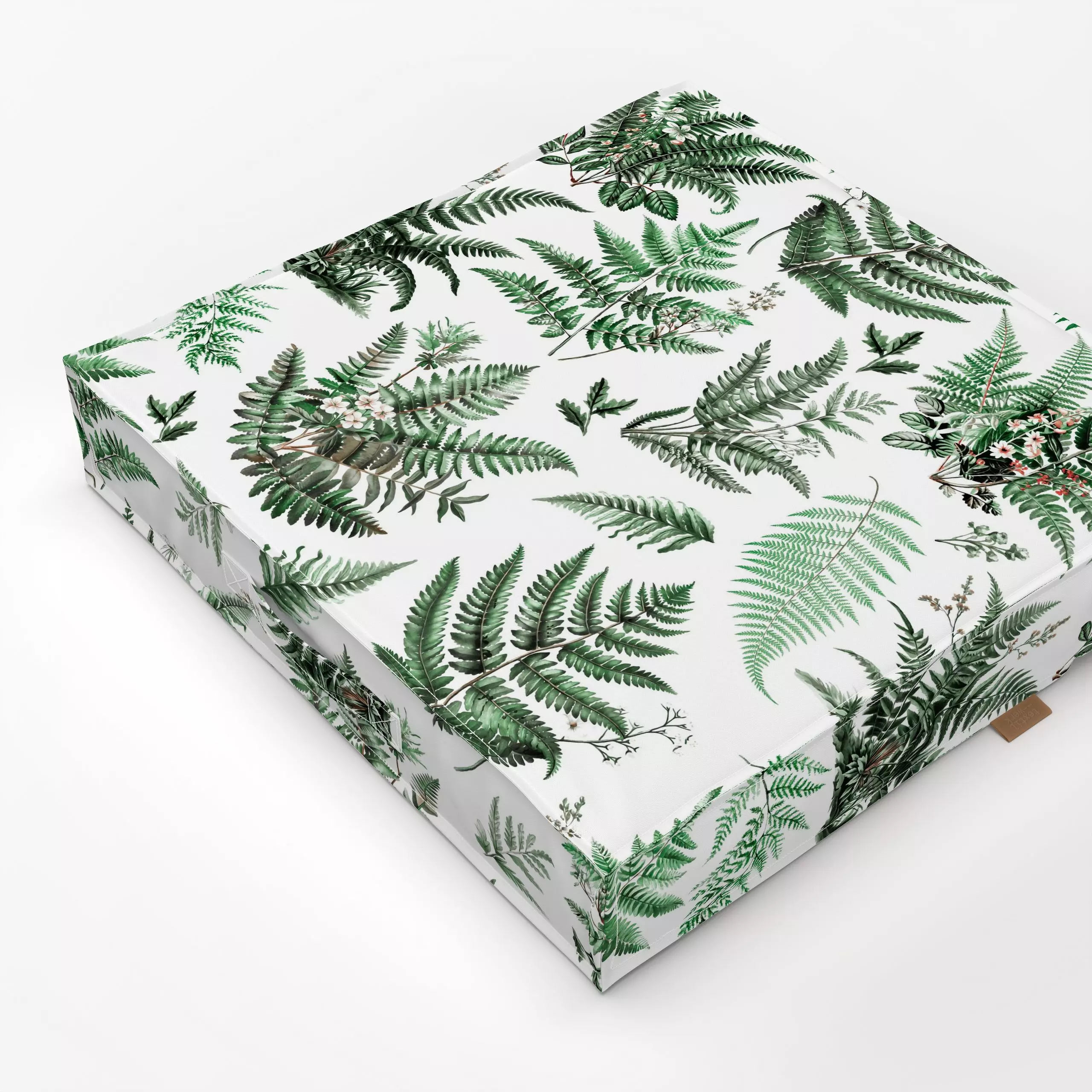 Bodenkissen Waldfarn Grün Weiss - Pflanzen & Botanik - von „Andrea Haase"; Natur, Farn, Wald, herbstlich, farnblatt, Wildpfl...