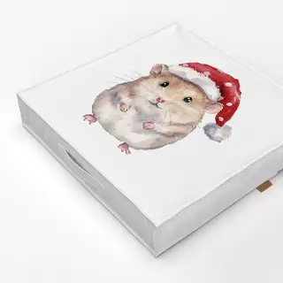 Bodenkissen Weihnachtsmann Hamster