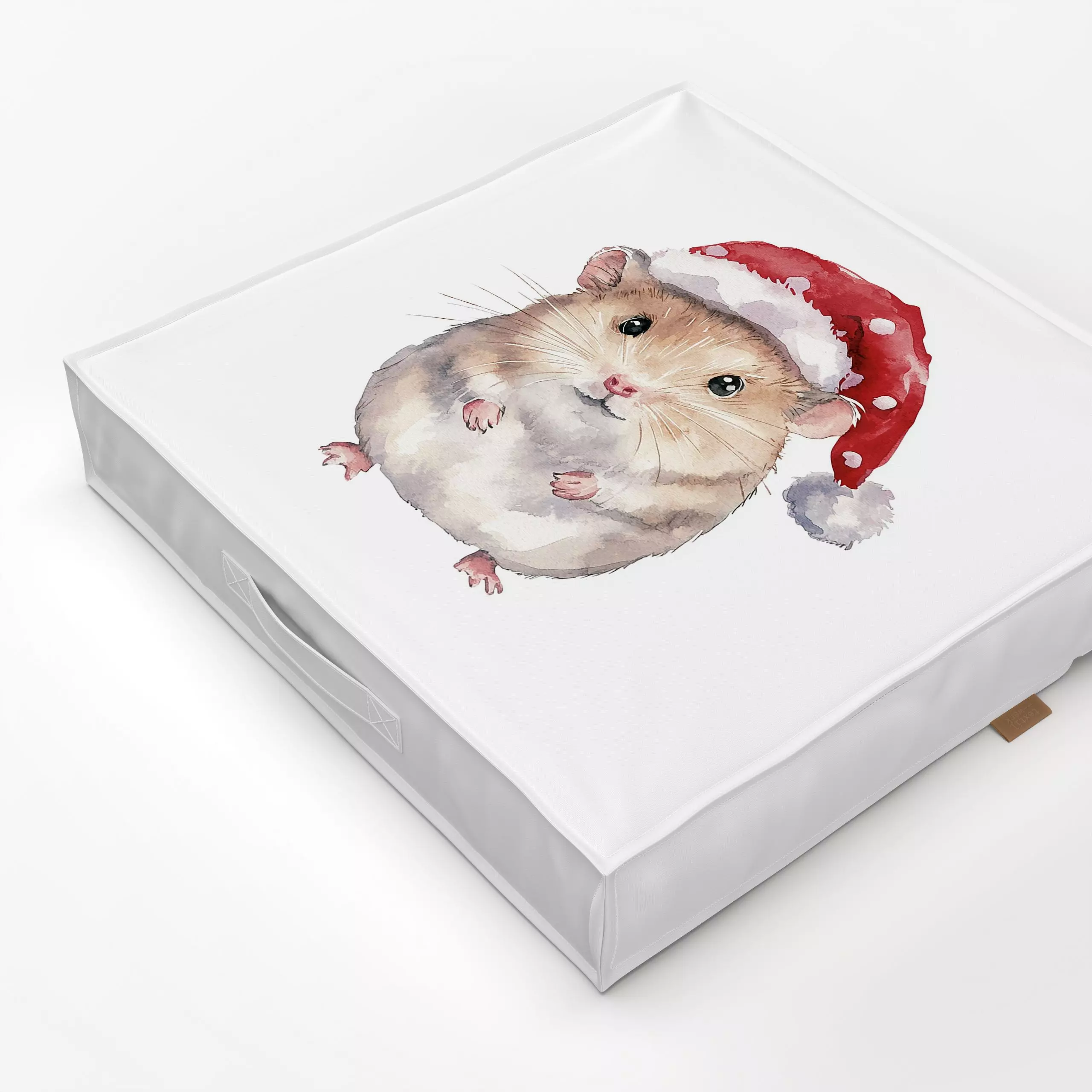 Bodenkissen Weihnachtsmann Hamster - Tiere, Weihnachten, Winter - von „Uta Naumann"; Schneeglöckchen, Merry Christmas, Weihn...